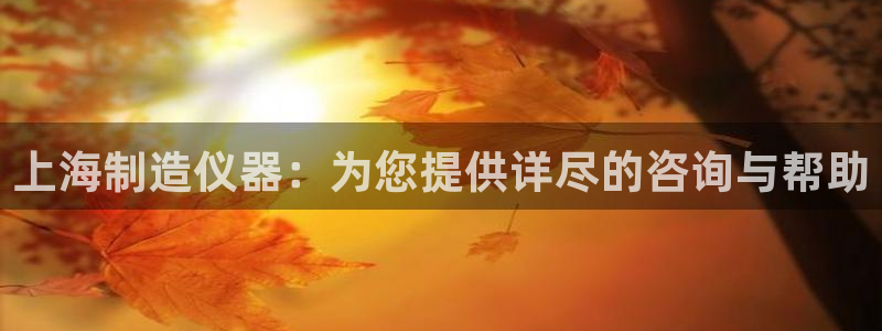 lol云顶1v0：上海制造仪器：为您提供详尽的咨询与帮助
