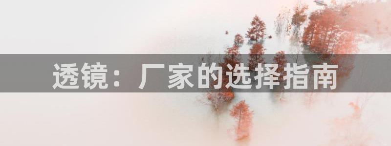 云顶国际会所电话：透镜：厂家的选择指南