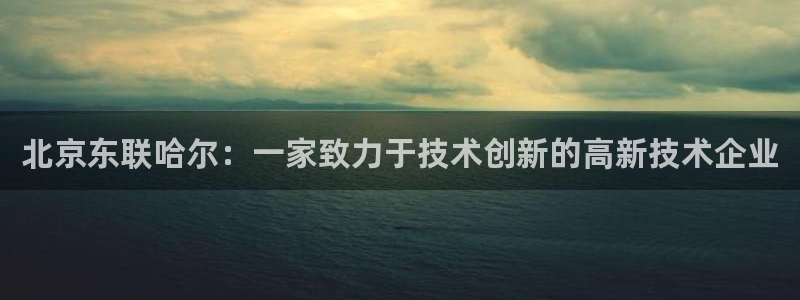 云顶国际城手机网址是什么：北京东联哈尔：一家致力于技术创新的