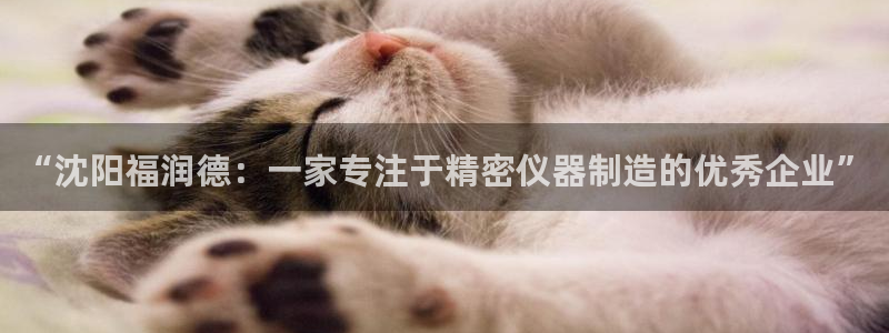云顶国际在线：“沈阳福润德：一家专注于精密仪器制造的优秀企业