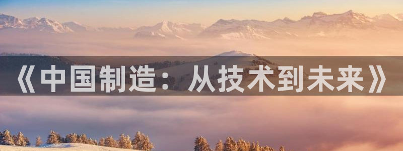 云顶国际取款多久到账：《中国制造：从技术到未来》